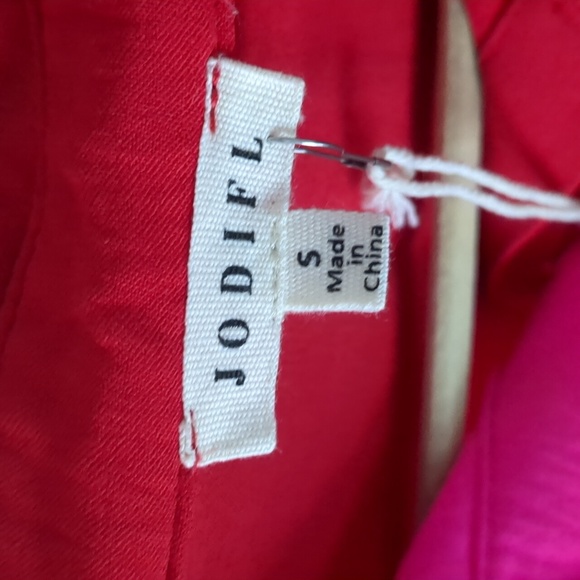 Neon Pink and Red Button-Up Dress | Small | NWT - Picture 8 of 8